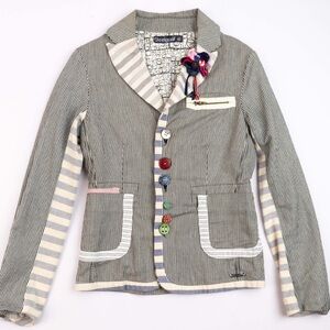 Desigual Multi Media Embellished Striped Jacket